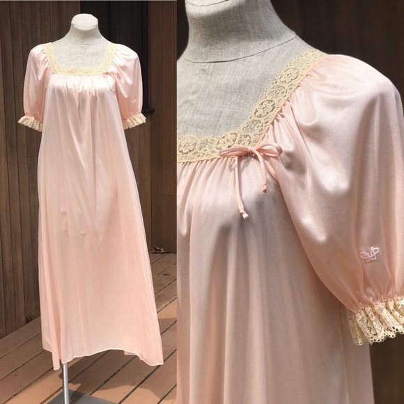 Vintage Diane von Furstenberg Pink Slip Dress S